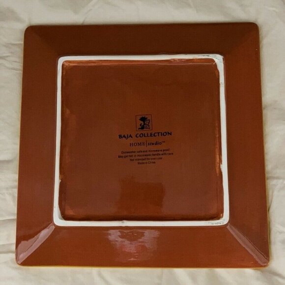 Baja Collection Round & Square Floral Plate Set (2) - Picture 7 of 12